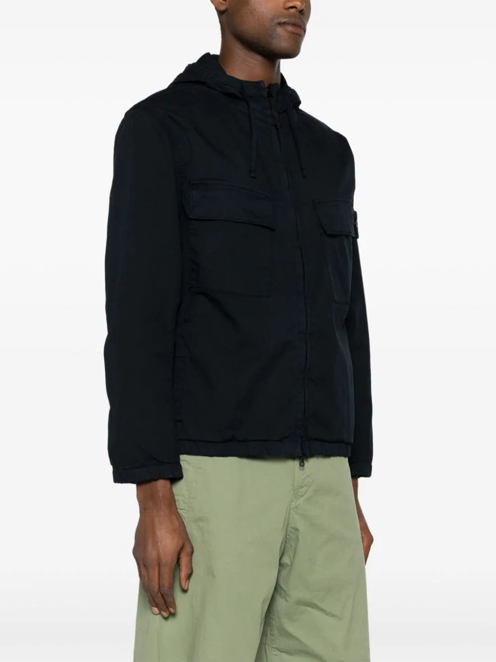 Stone Island Compass-appliqué hooded jacket - Image 3