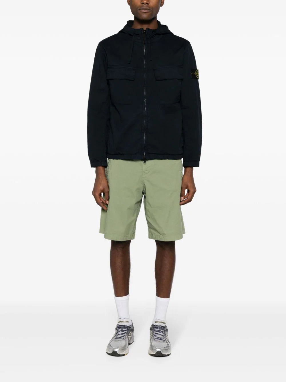 Stone Island Compass-appliqué hooded jacket - Image 2