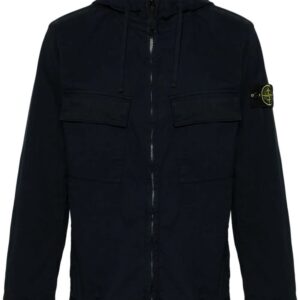 Stone Island  Compass-appliqué hooded jacket
