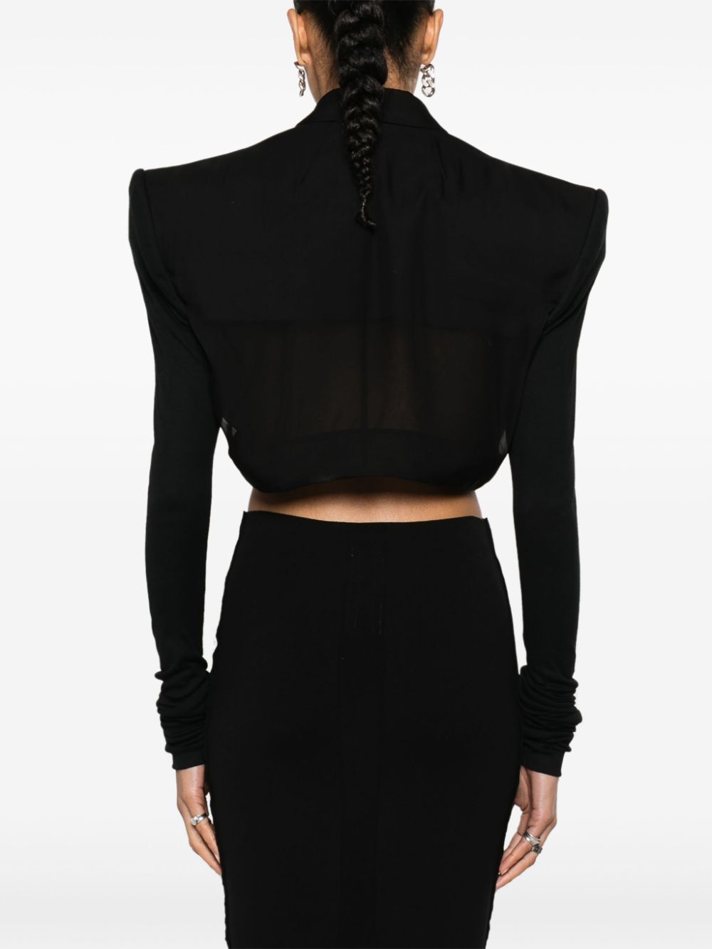Rick Owens Cobra Micro Tatlin cropped blazer - Image 4