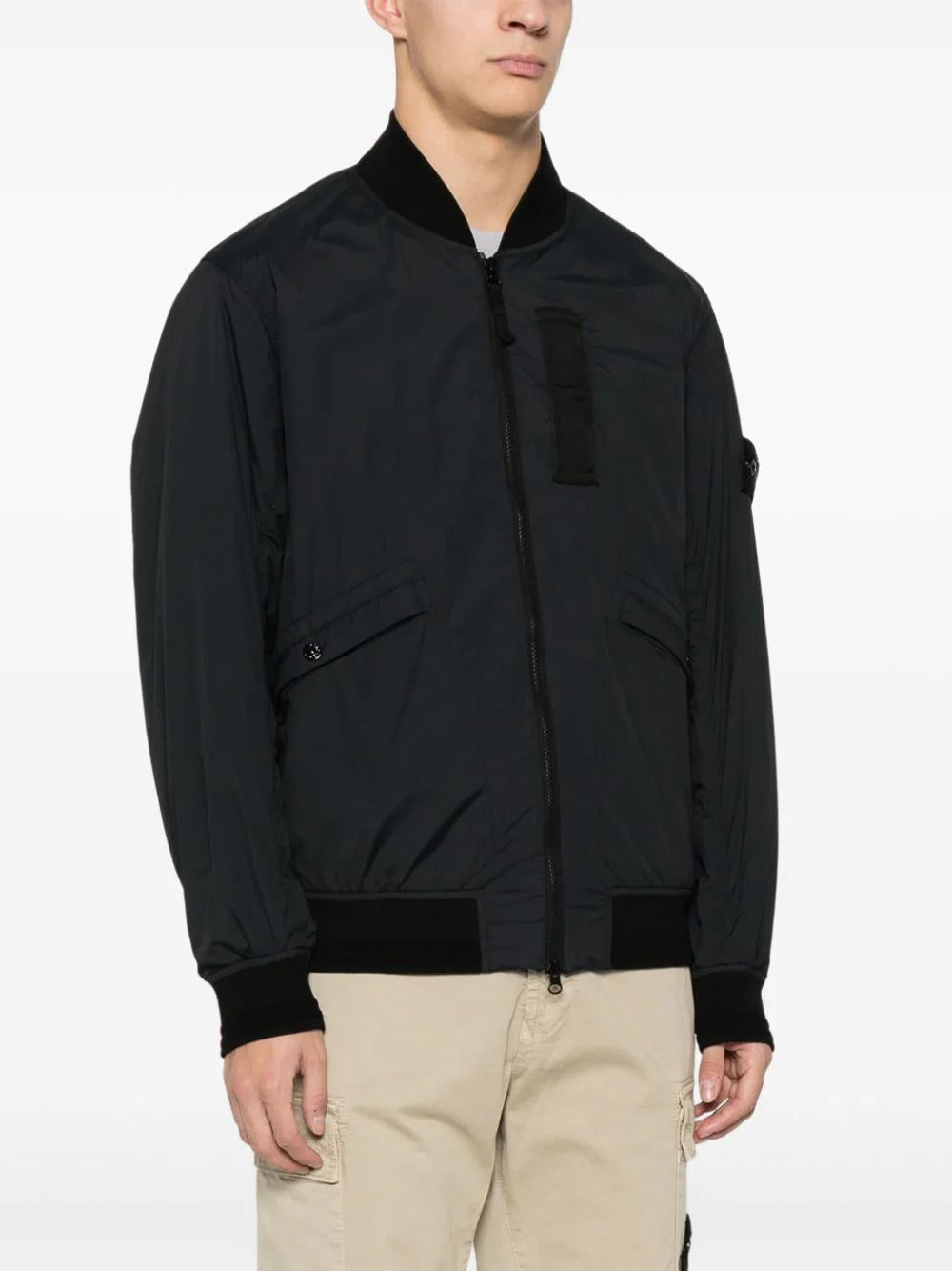 Stone Island Compass-patch zipped bomber jacket - Image 3