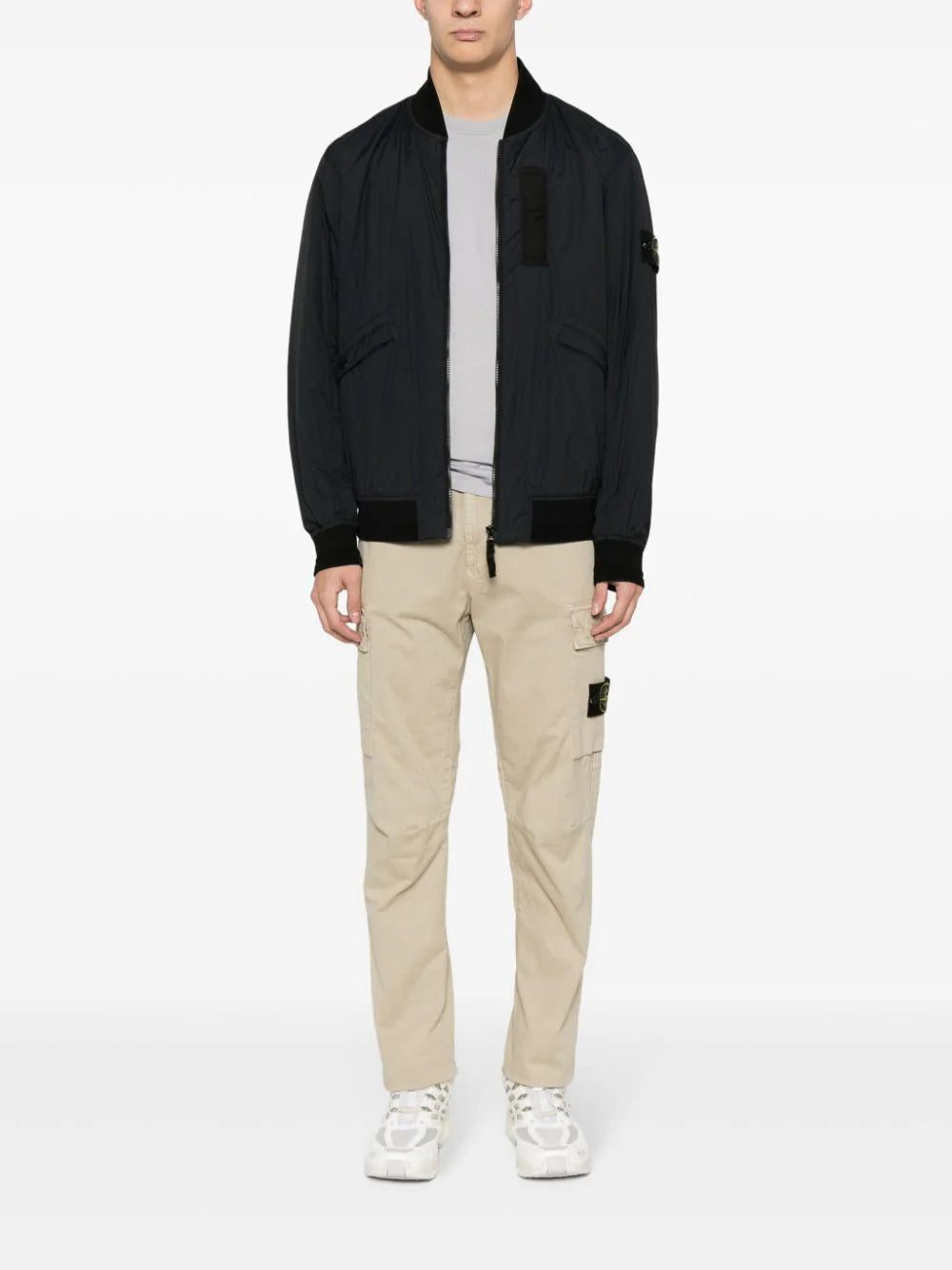 Stone Island Compass-patch zipped bomber jacket - Image 2