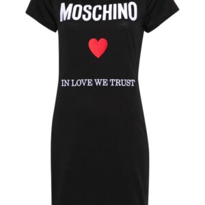 Moschino logo-embroidered short T-shirt dress