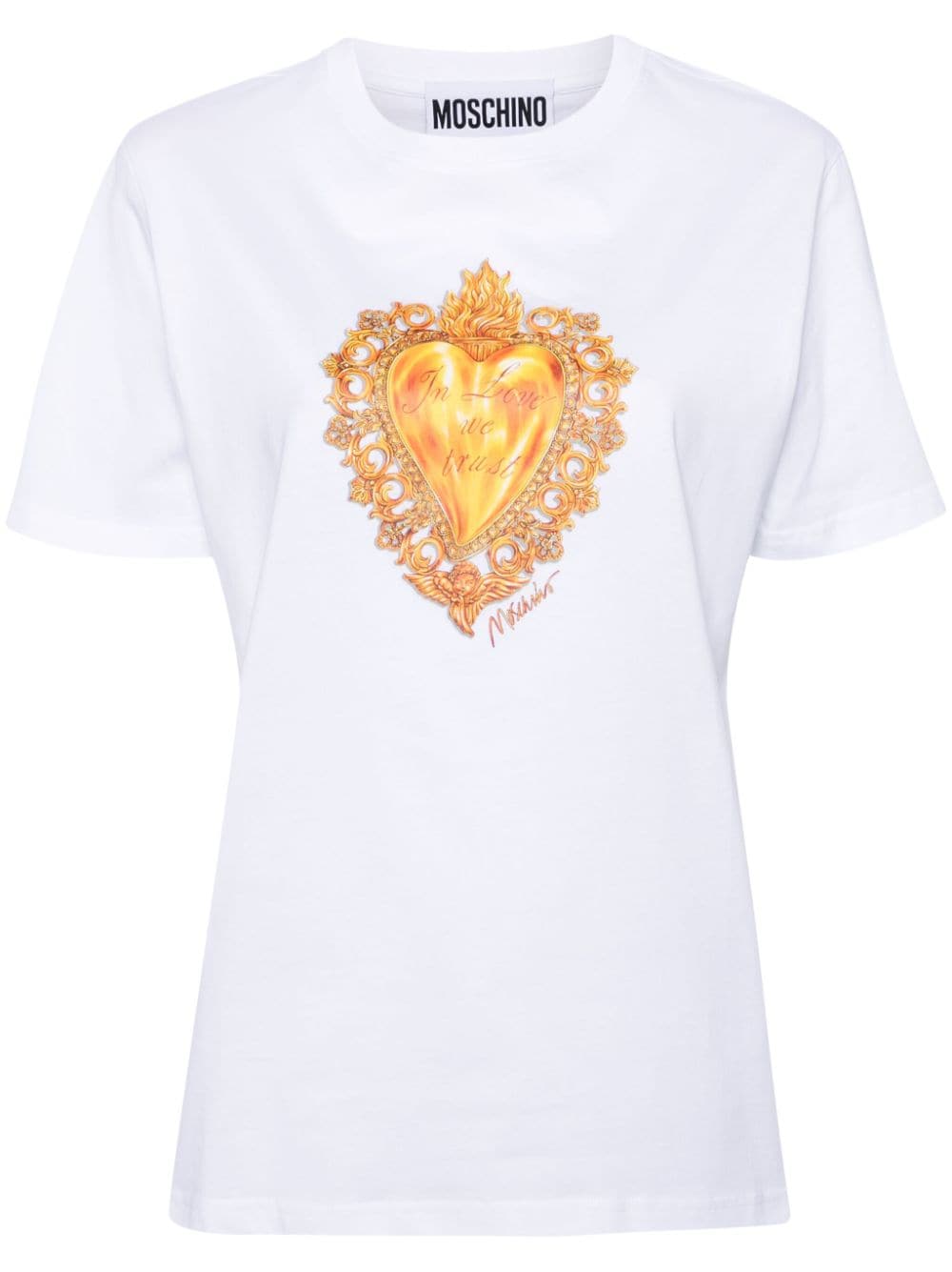 Moschino heart-print cotton T-shirt