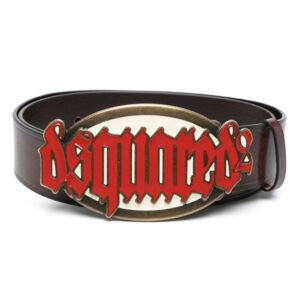 Louis Vuitton Gothic logo-buckle leather belt