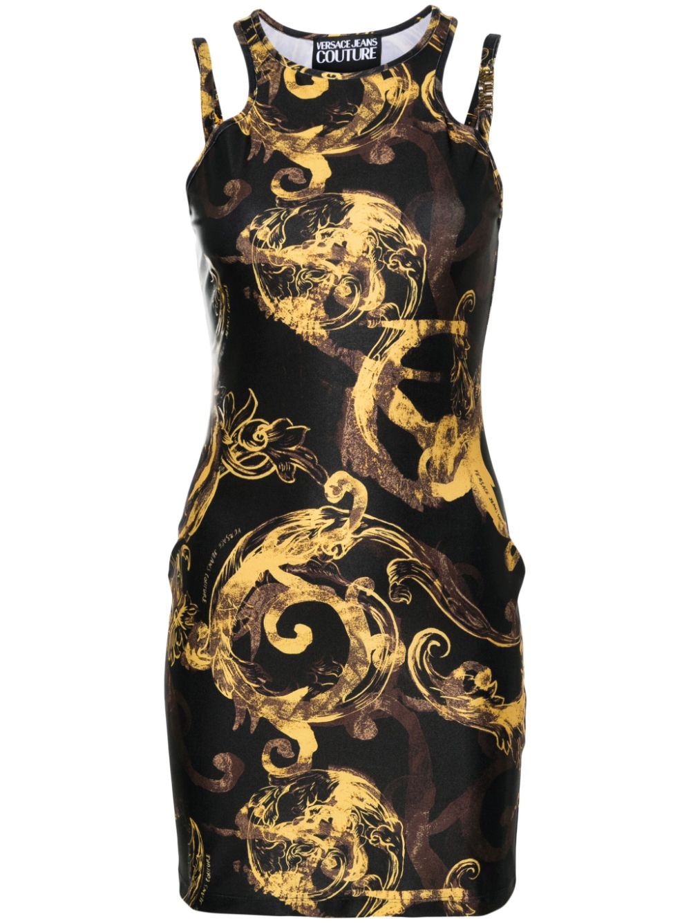 Versace Jeans Couture Watercolour Couture-print midi dress