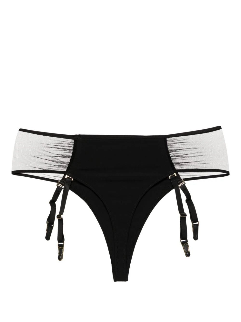 Maison Close suspender-straps sheer-panels thong - Image 2