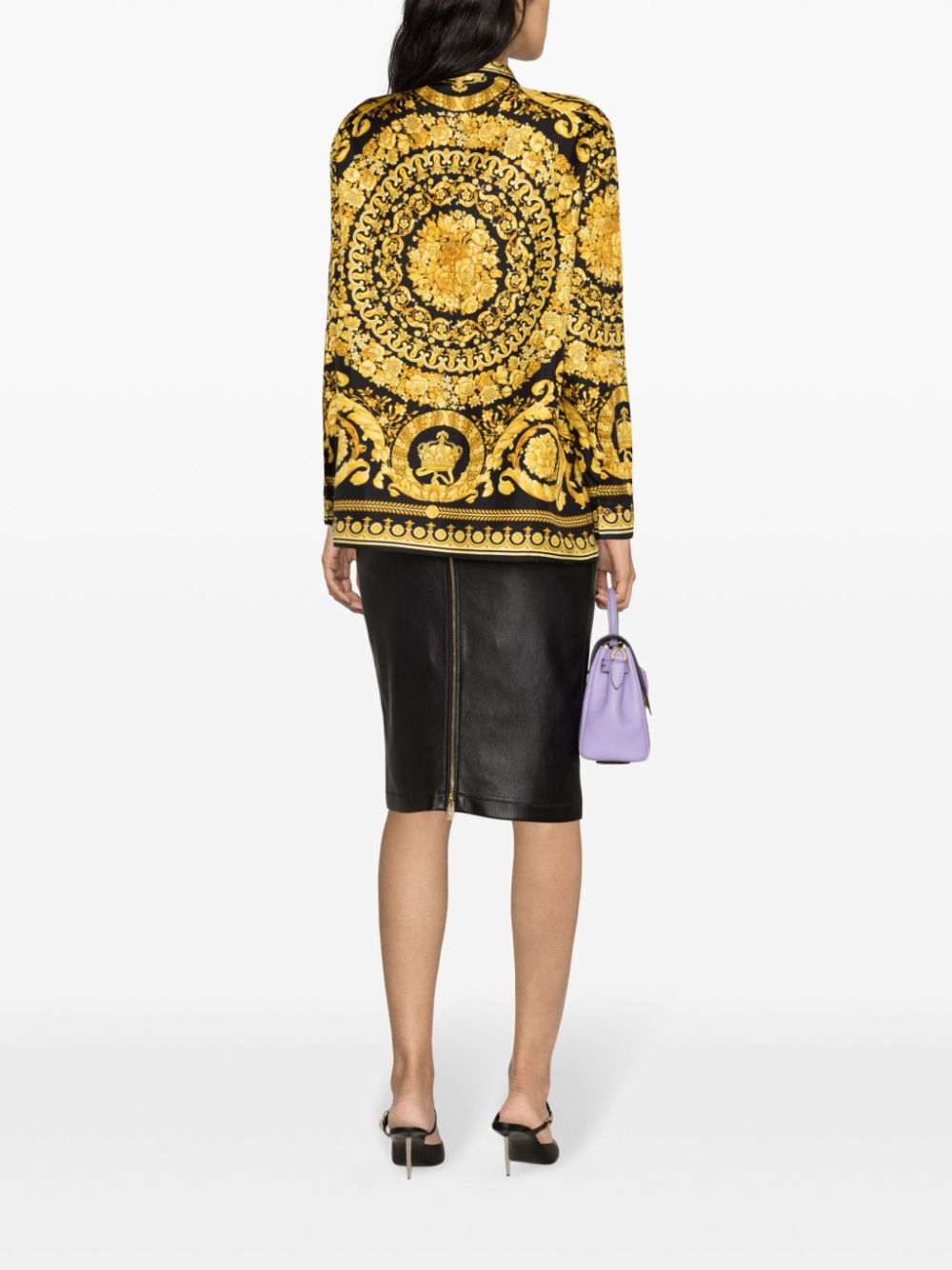 Versace Heritage Barocco-print silk shirt - Image 4