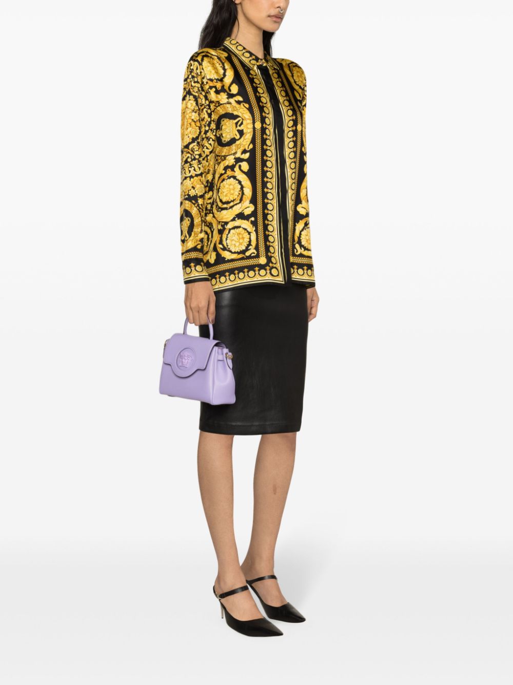 Versace Heritage Barocco-print silk shirt - Image 3