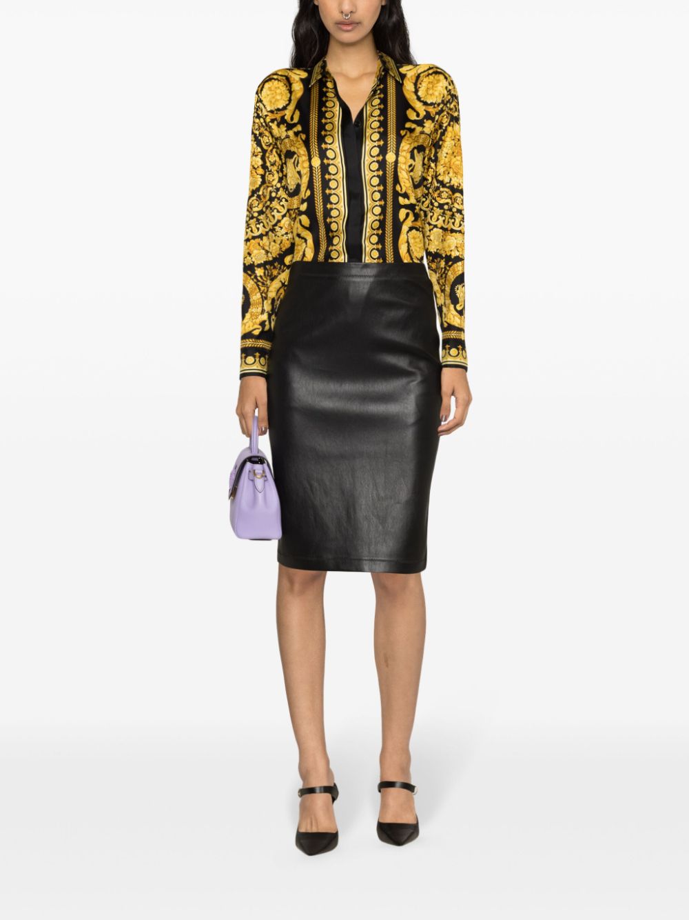 Versace Heritage Barocco-print silk shirt - Image 2