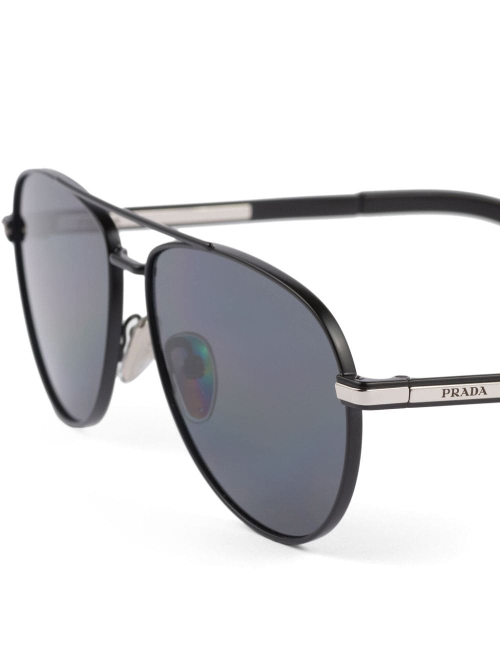 Prada Eyewear logo-plaque pilot-frame sunglasses - Image 4