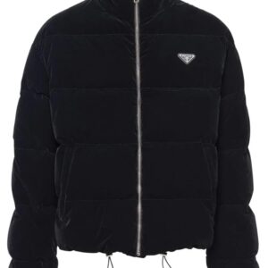 Prada  velvet cropped down jacket