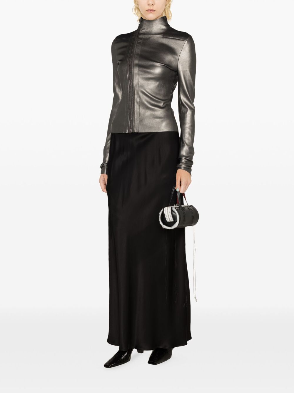 Rick Owens Gary metallic-leather jacket - Image 3