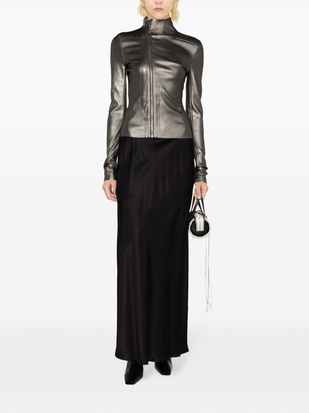 Rick Owens Gary metallic-leather jacket - Image 2