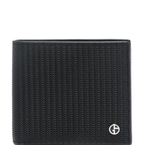 Giorgio Armani wavy-embossed bi-fold wallet