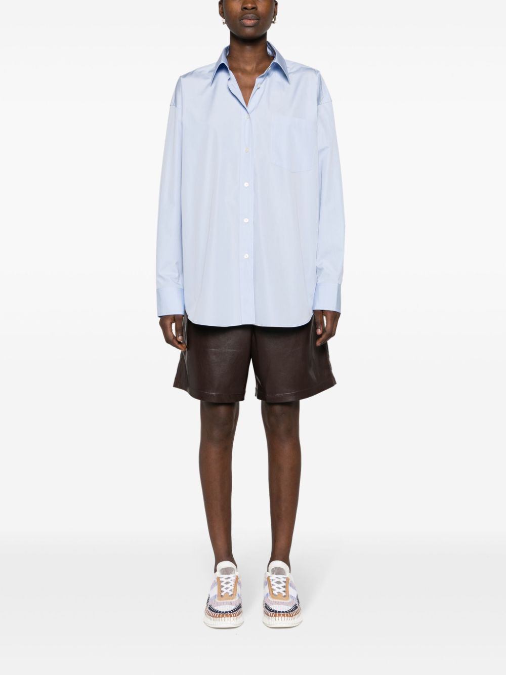 Stella McCartney straight-point collar panelled shirt - Image 2