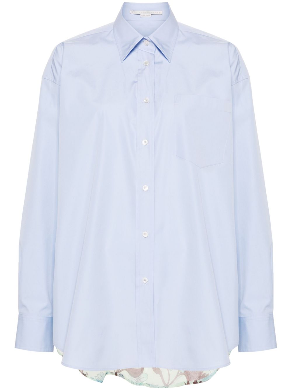 Stella McCartney straight-point collar panelled shirt