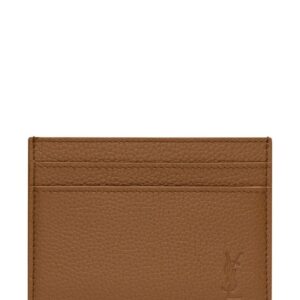 Saint Laurent debossed-logo leather cardholder