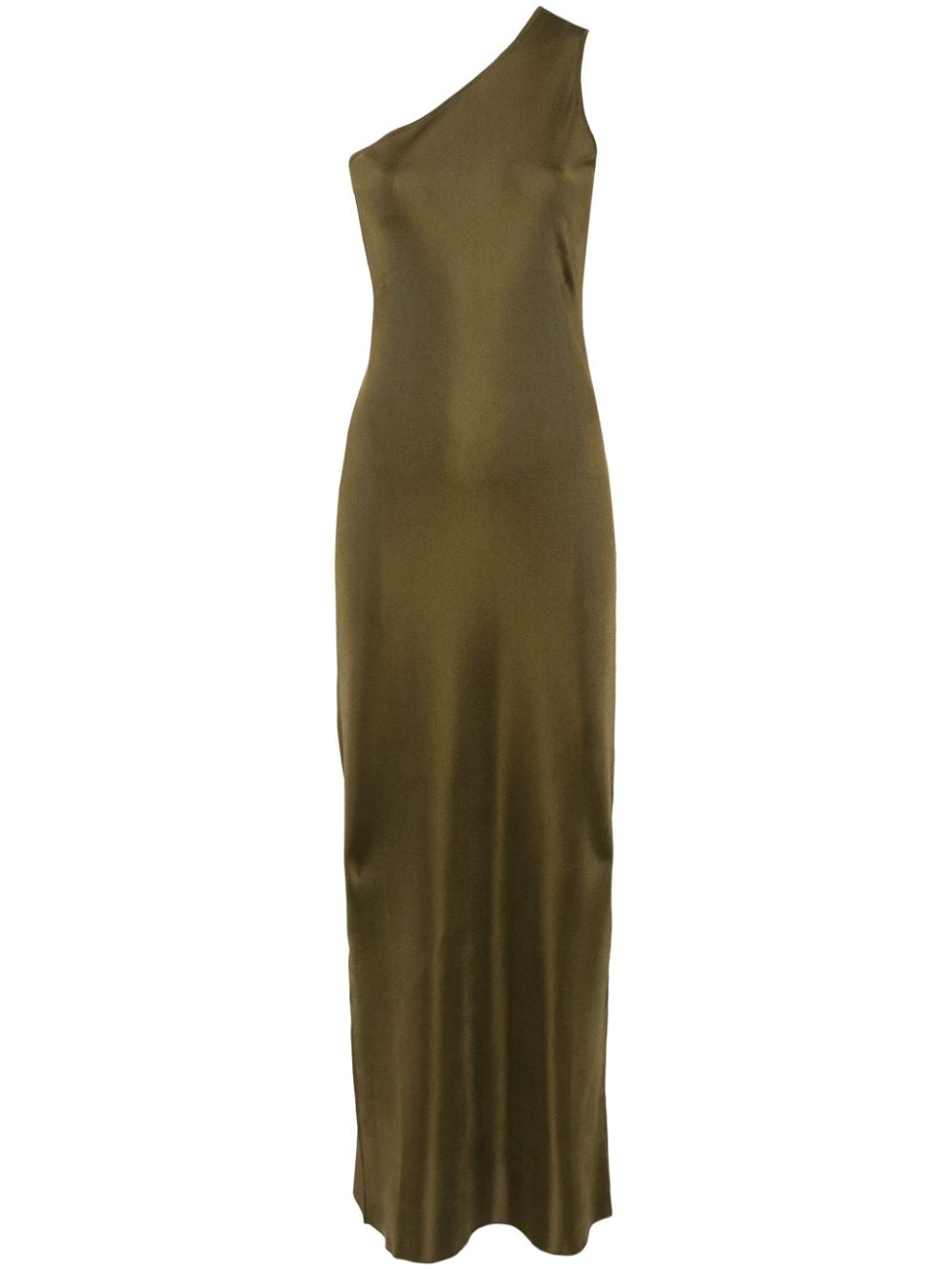 Saint Laurent one-shoulder silk maxi dress