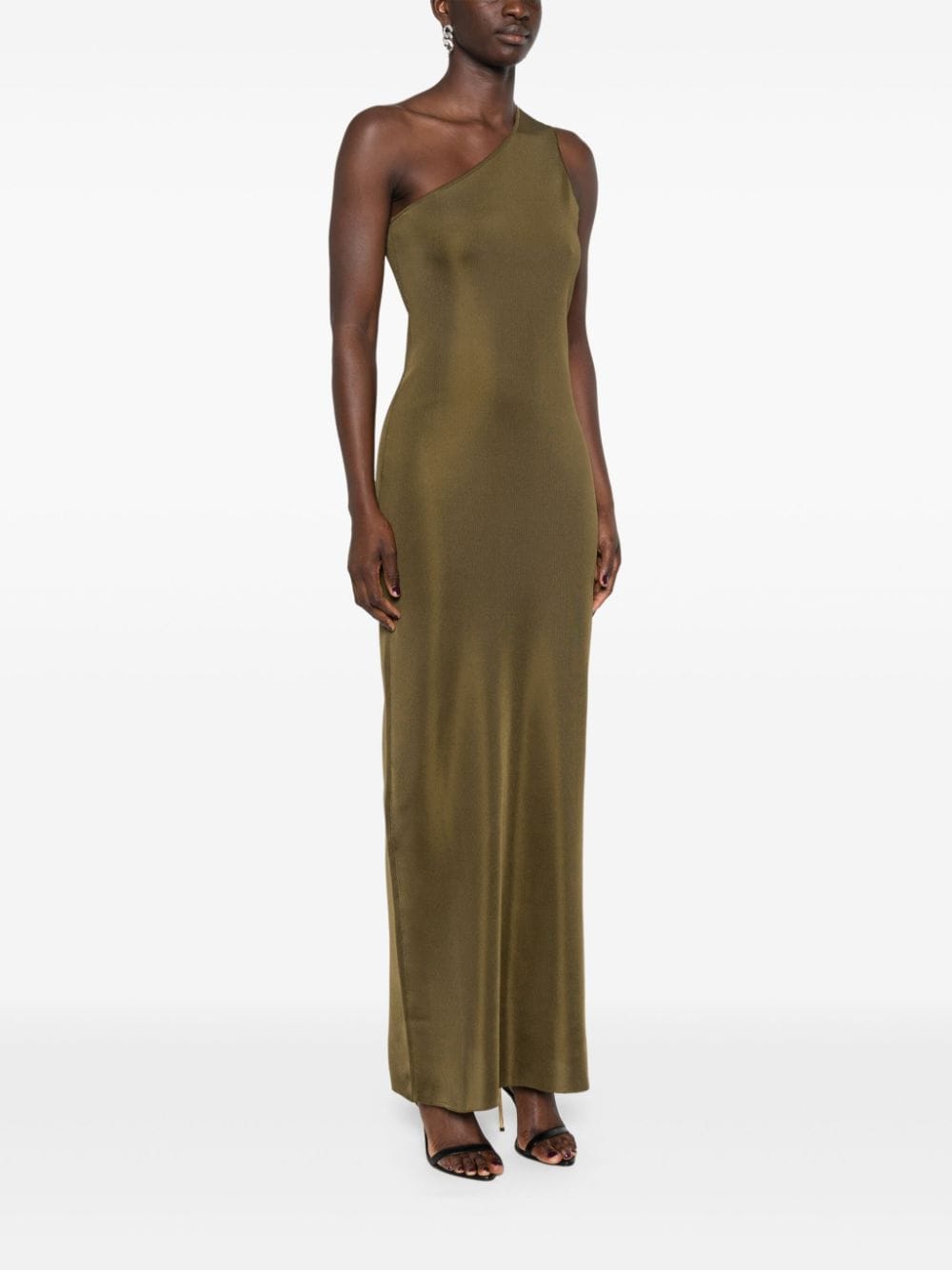 Saint Laurent one-shoulder silk maxi dress - Image 3