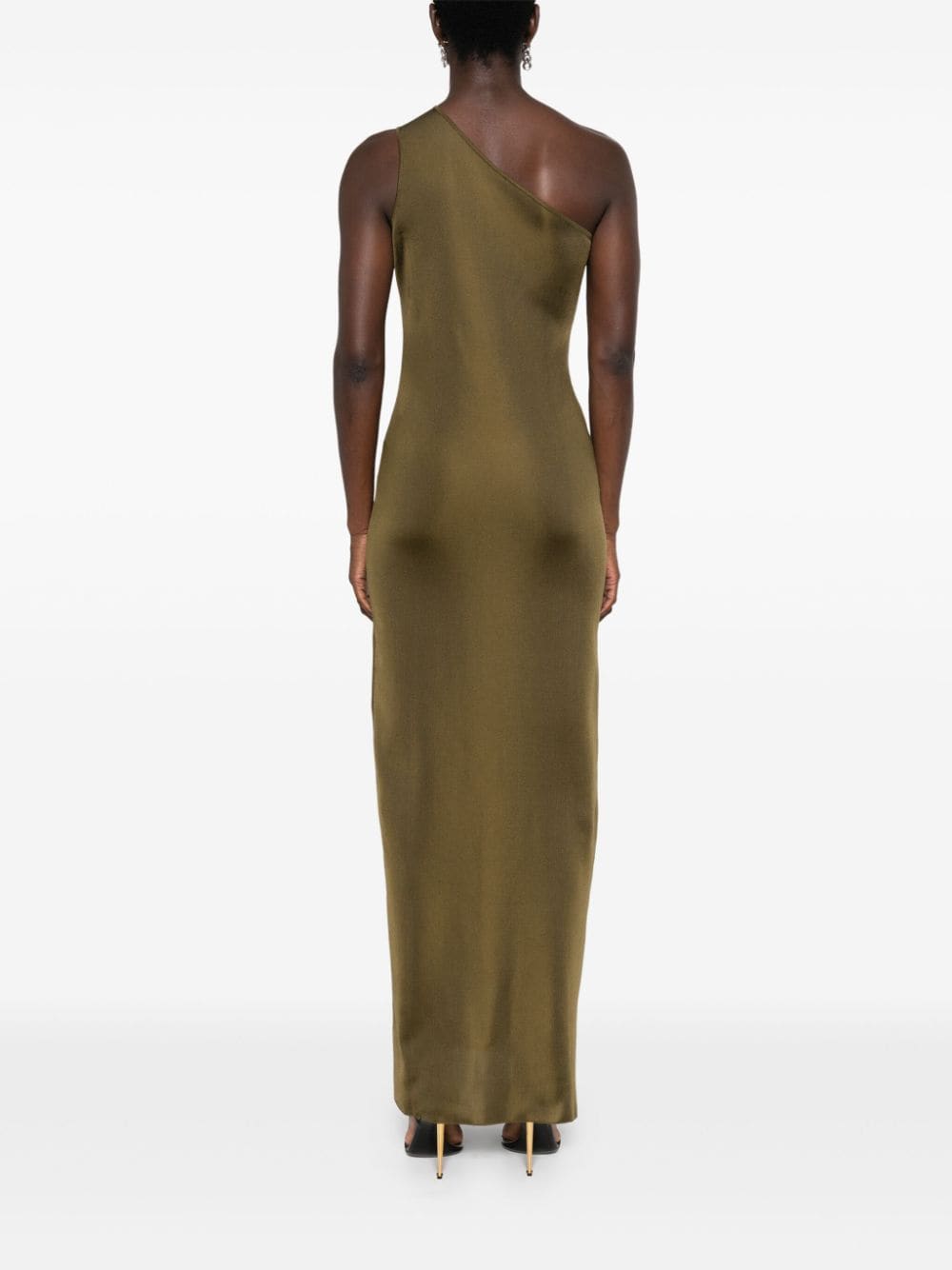 Saint Laurent one-shoulder silk maxi dress - Image 4