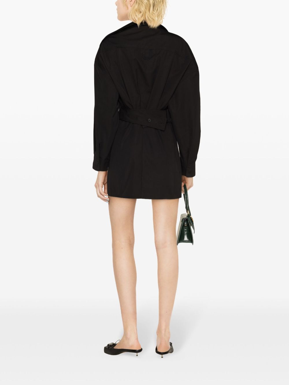Jacquemus asymmetric-neck shirt minidress - Image 4