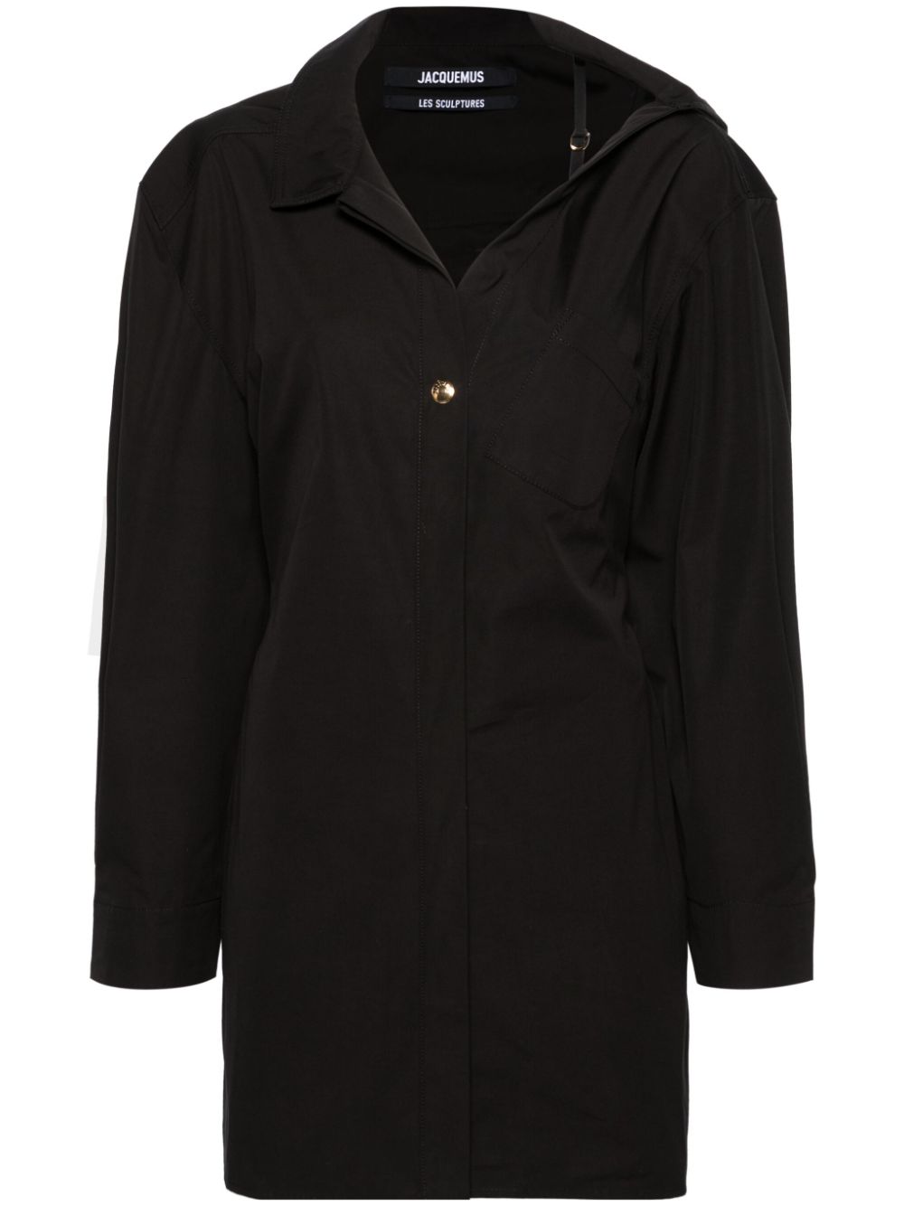 Jacquemus asymmetric-neck shirt minidress