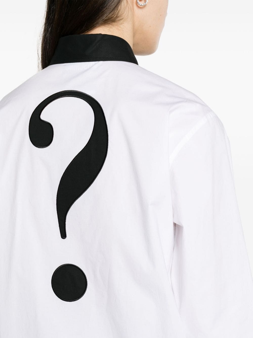 Moschino Question Mark-print cotton shirt - Image 5