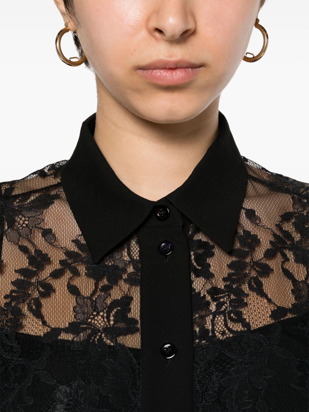 Moschino floral-lace button-up shirt - Image 5