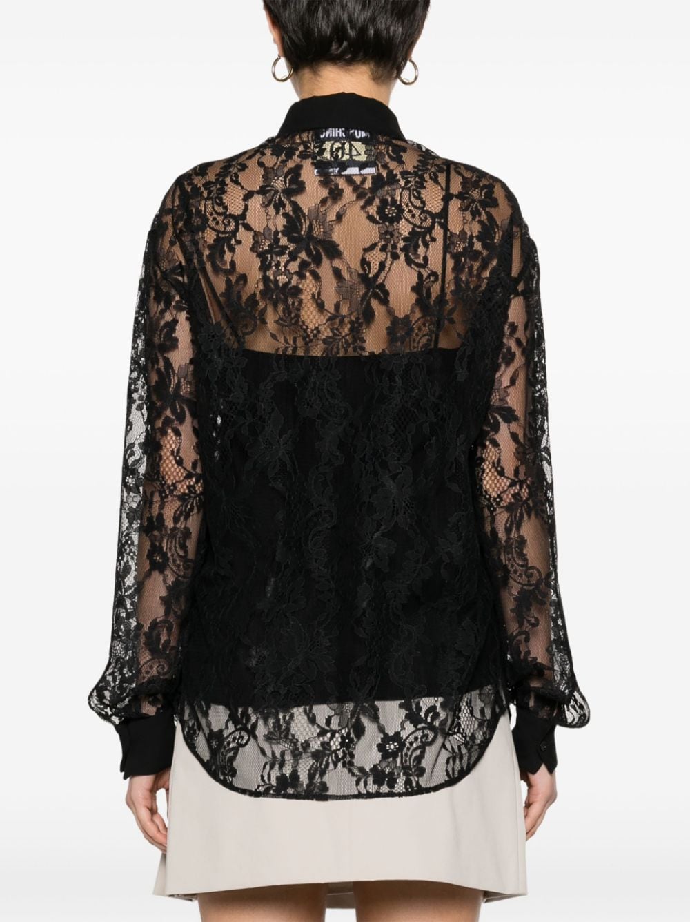 Moschino floral-lace button-up shirt - Image 4