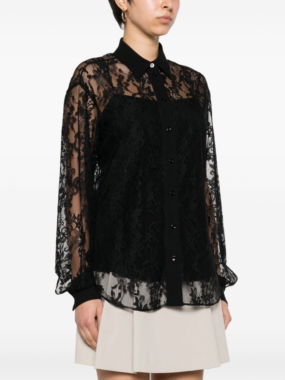 Moschino floral-lace button-up shirt - Image 3