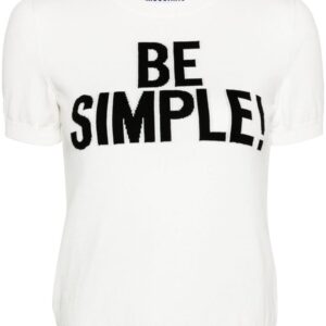 Moschino slogan intarsia-knit cotton jumper