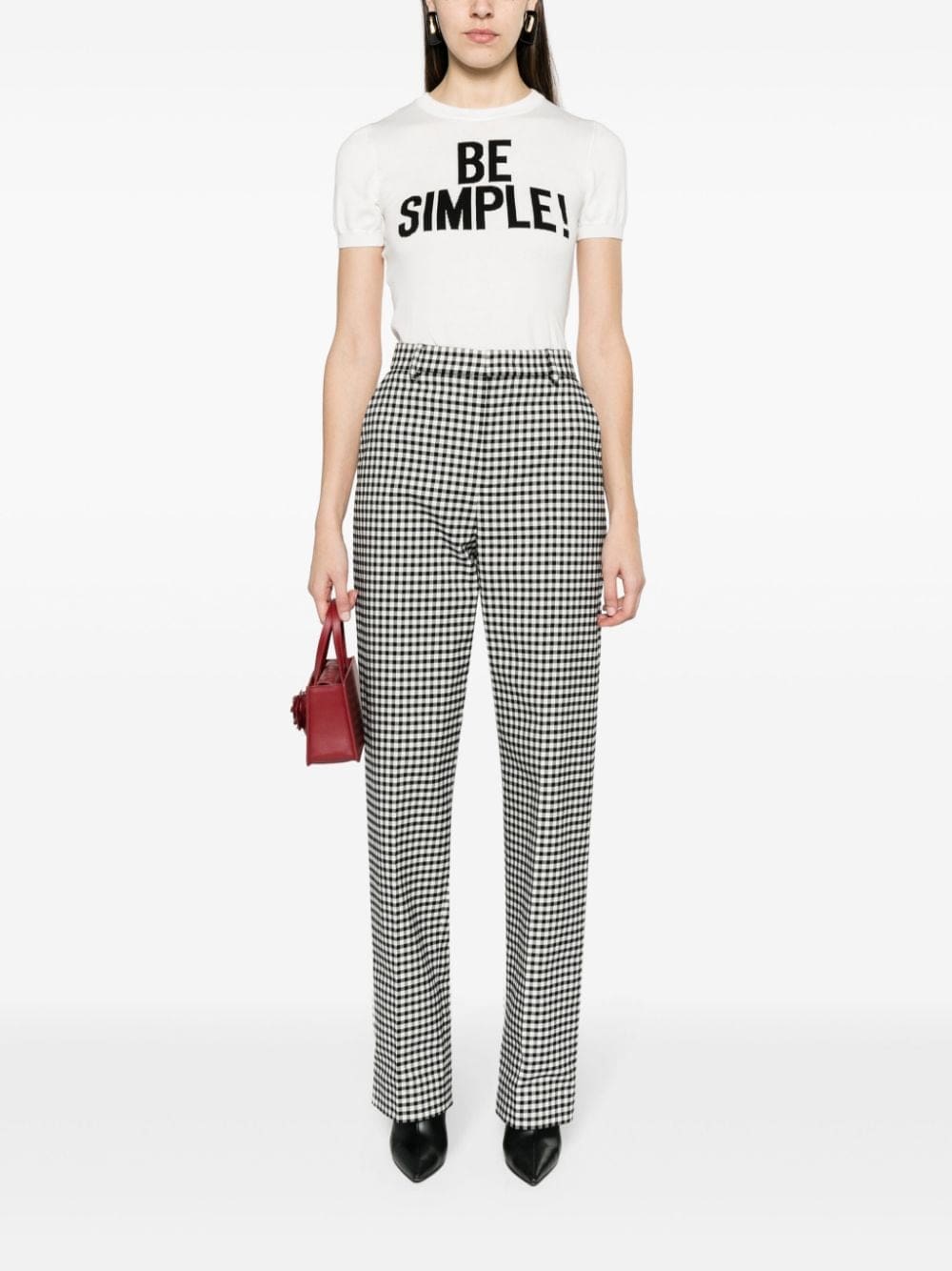 Moschino slogan intarsia-knit cotton jumper - Image 2