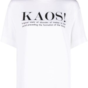 Moschino text-print crepe T-shirt