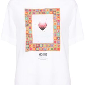 Moschino graphic-print crepe blouse