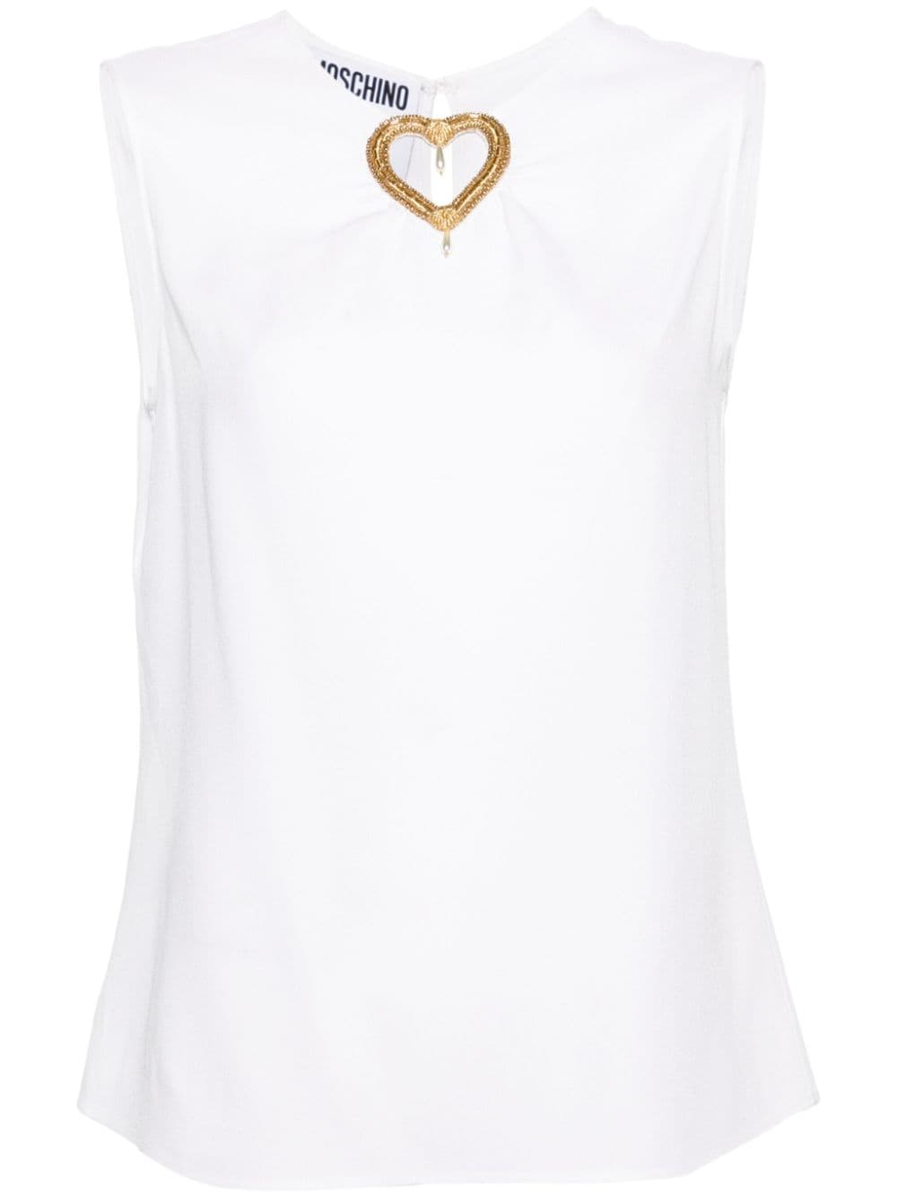 Moschino heart cut-out sleeveless blouse