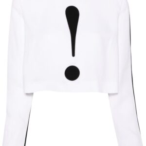 Moschino graphic-print crepe crop top