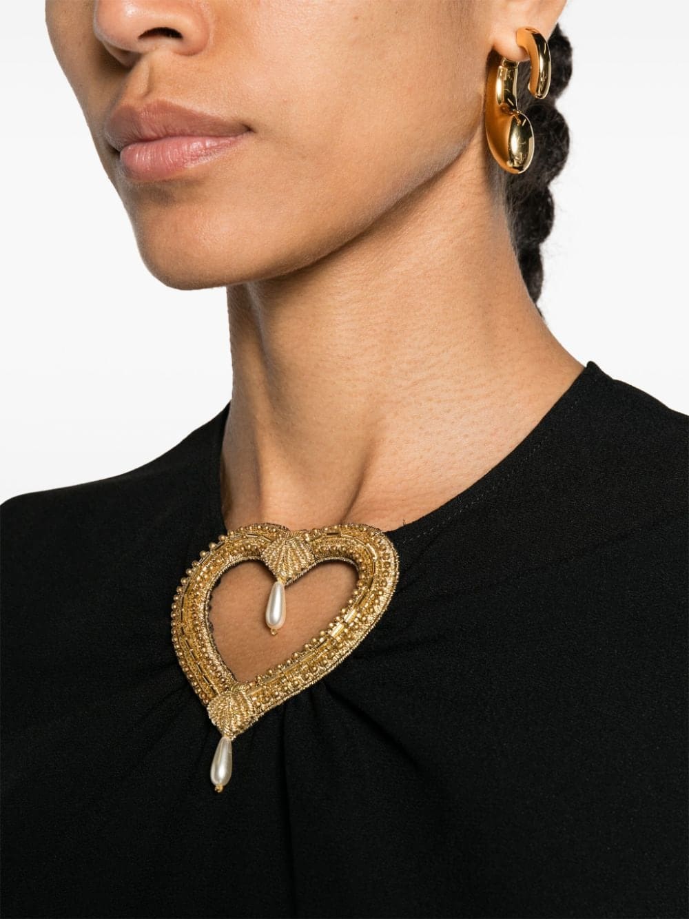 Moschino beaded-heart sleeveless blouse - Image 5