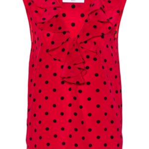 Moschino polka dot-print silk blouse