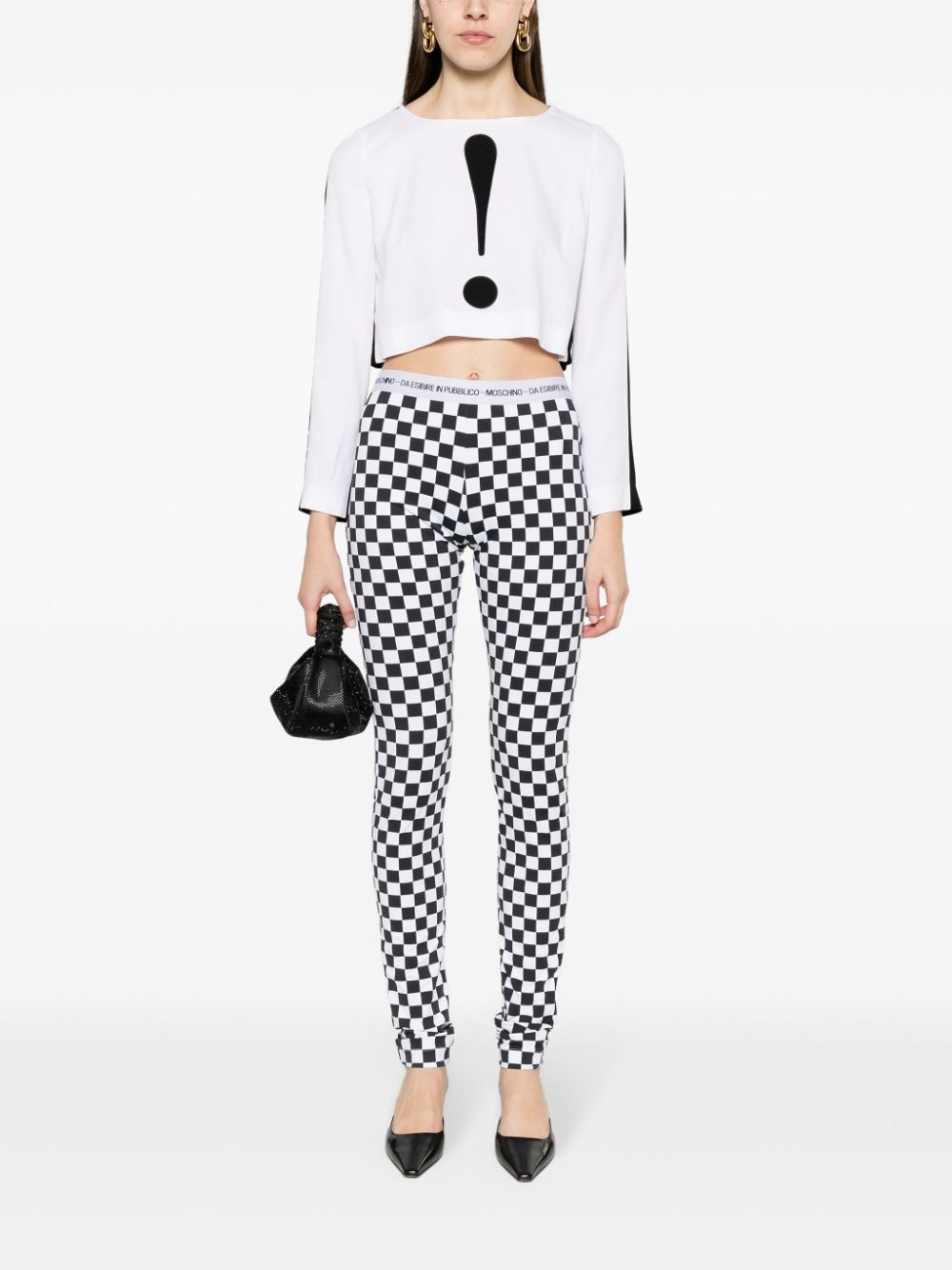 Moschino checkerboard-print flared trousers - Image 2