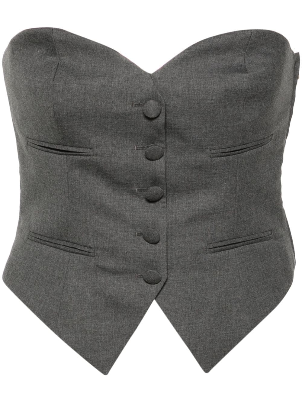 Moschino strapless sweetheart-neck vest