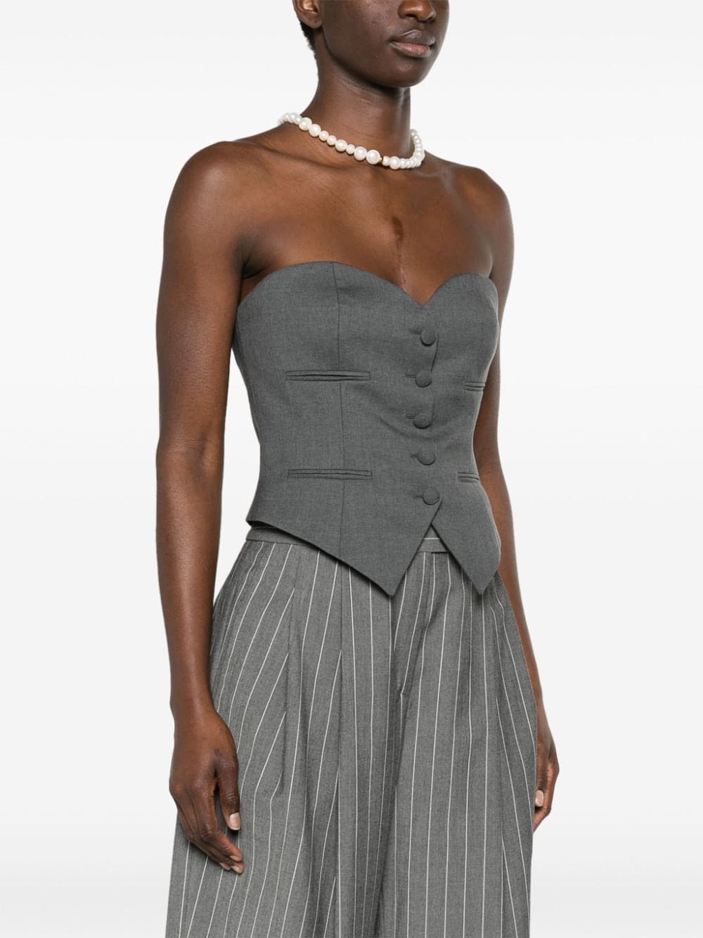 Moschino strapless sweetheart-neck vest - Image 3