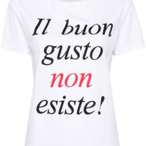 Moschino slogan-print organic-cotton T-shirt