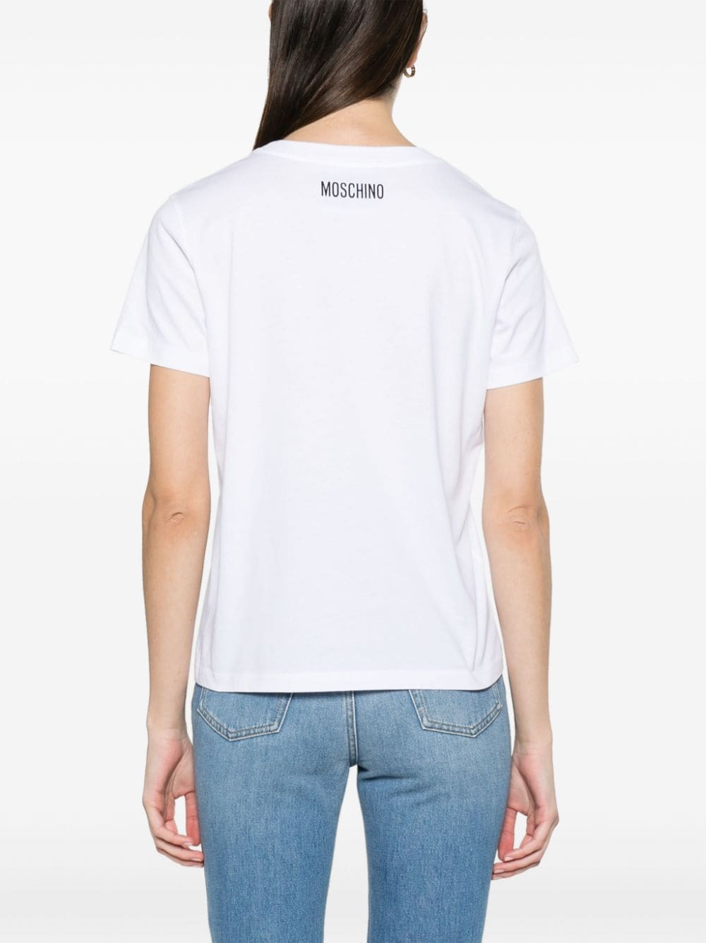 Moschino slogan-print organic-cotton T-shirt - Image 4