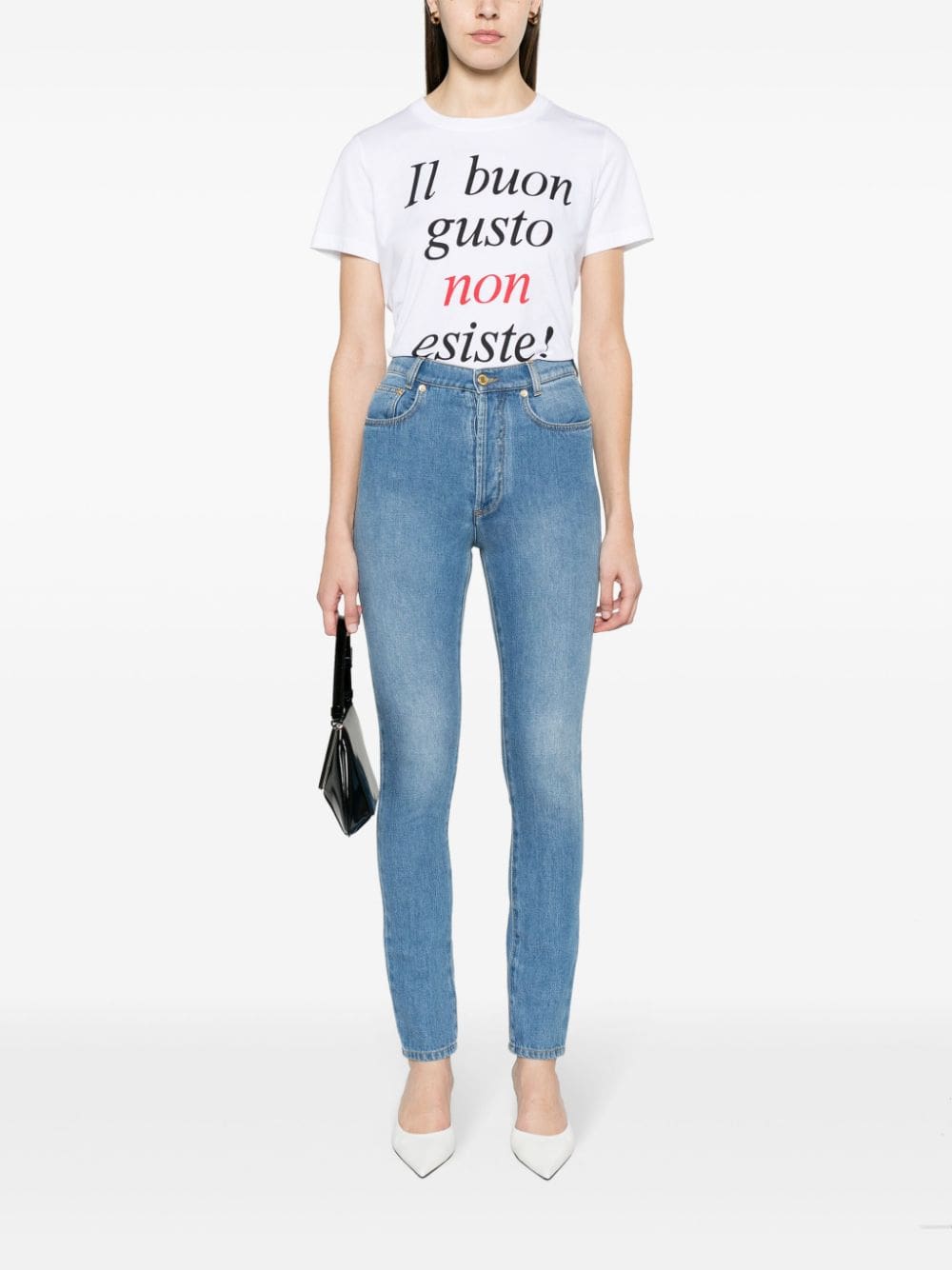 Moschino slogan-print organic-cotton T-shirt - Image 2