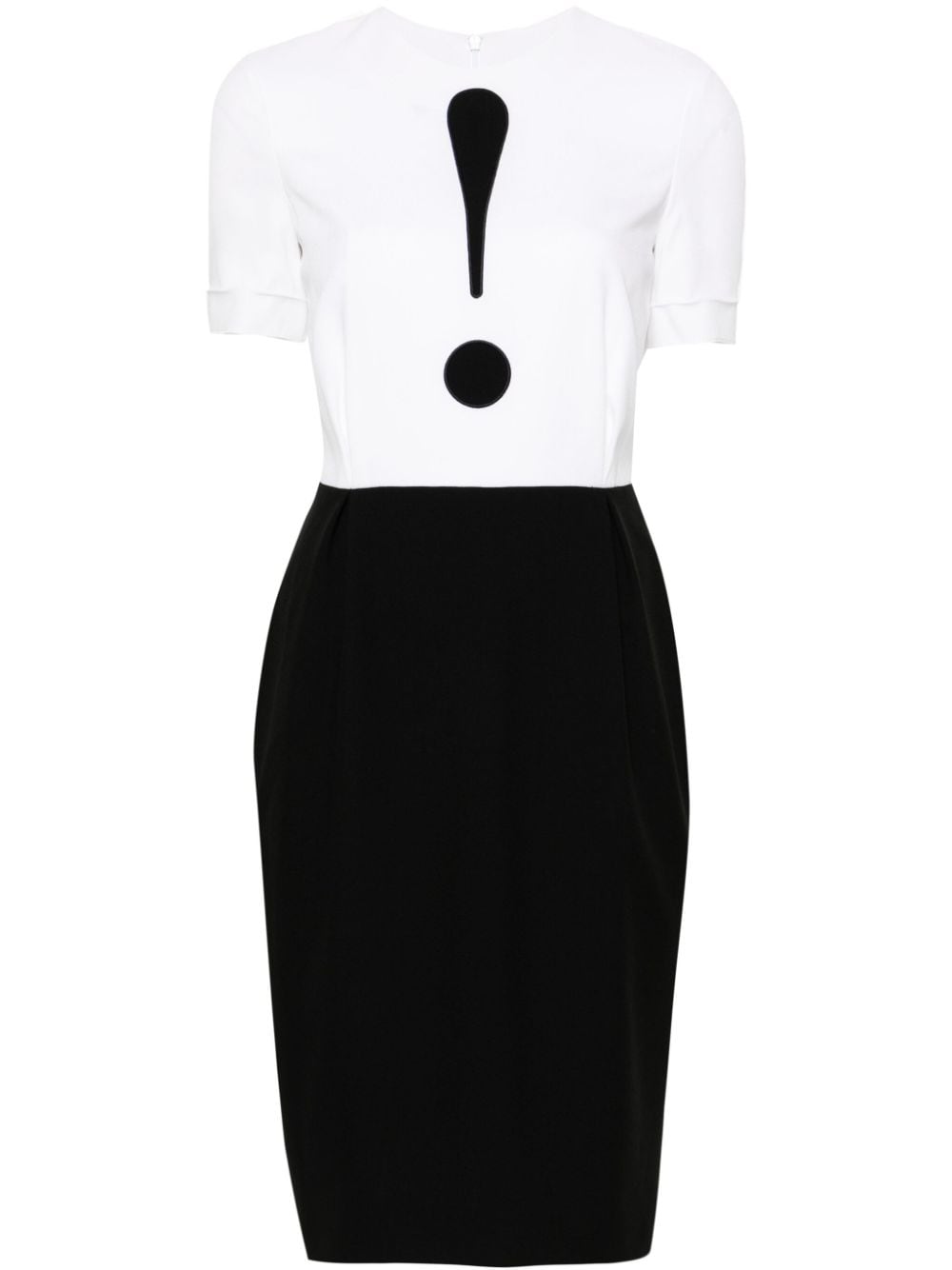 Moschino exclamation point mid-length dress