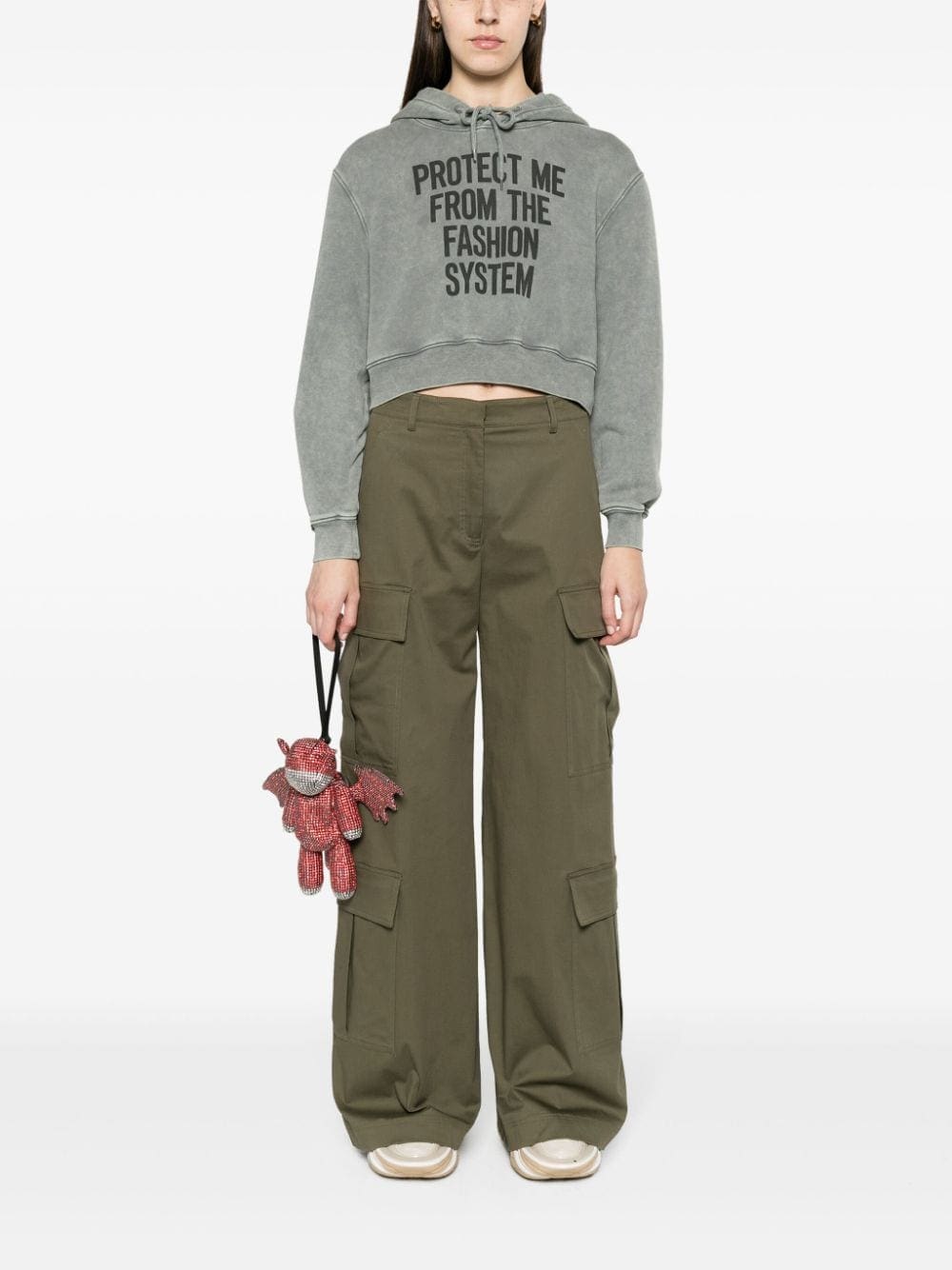 Moschino slogan-print organic-cotton hoodie - Image 2