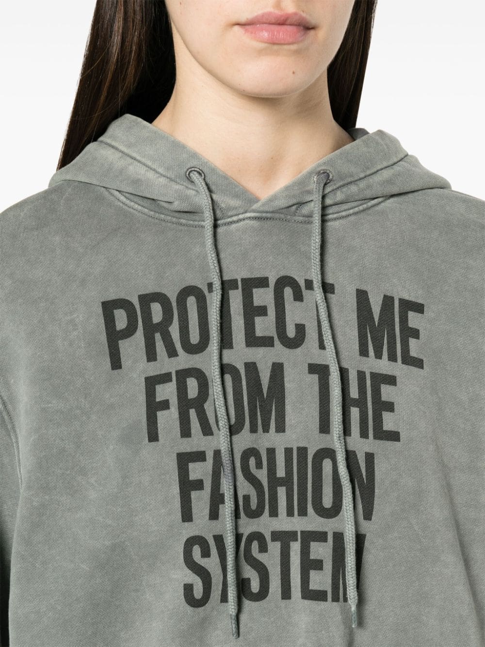 Moschino slogan-print organic-cotton hoodie - Image 5