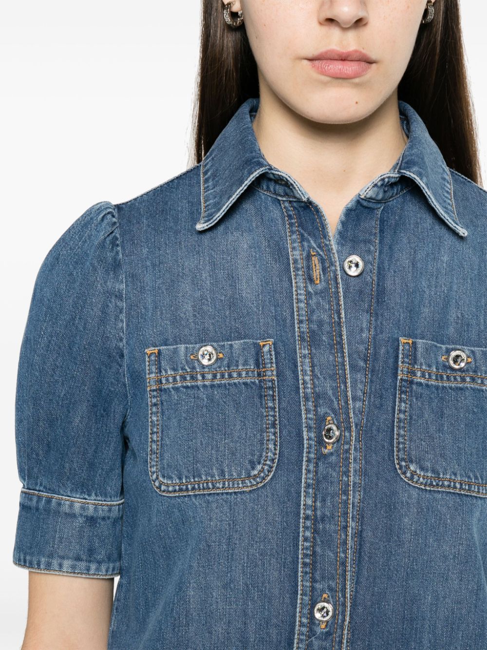 Moschino spread-collar denim minidress - Image 5