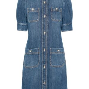 Moschino spread-collar denim minidress